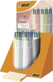 Bic stylo bille 4 couleurs Mineral Tones, display de 30 pi&egrave;ces, assorti