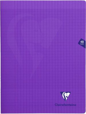 Clairefontaine cahier Mimesys pour ft A4+, 48 pages, couverture en PP, s&eacute;y&egrave;s, couleurs assorties