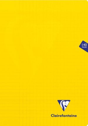 Clairefontaine schrift mimesys voor ft A4+, 140 bladzijden, kaft in PP, sey&egrave;s, geassorteerde kleuren