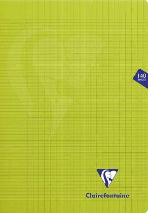 Clairefontaine schrift mimesys voor ft A4+, 140 bladzijden, kaft in PP, sey&egrave;s, geassorteerde kleuren