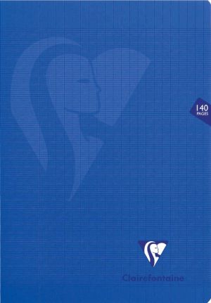 Clairefontaine schrift mimesys voor ft A4+, 140 bladzijden, kaft in PP, sey&egrave;s, geassorteerde kleuren