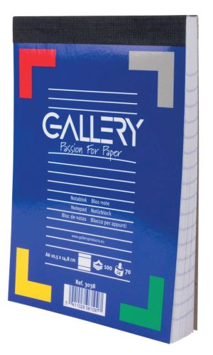 Gallery carnet de notes, ft A6, lign&eacute;, 70 g/m&sup2;