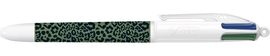 Bic stylo bille 4 couleurs Leopard, bo&icirc;te de 12 pi&egrave;ces, assorti