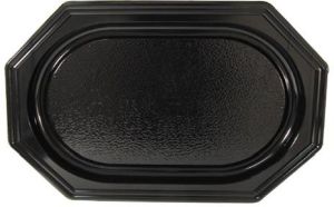 Cateringschaal, uit gerecycleerd PET, ft 35 x 25 cm, zwart, pak van 10 stuks
