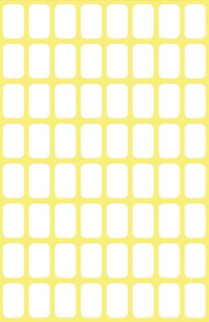 Avery Etiquettes blanches ft 13 x 8 mm (l x h), 384 pi&egrave;ces