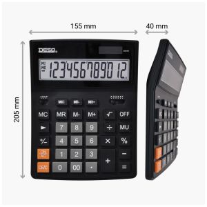 Desq calculatrice de bureau Heavy Duty Xlarge 30444, noir