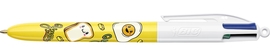 Bic 4-kleurenbalpen Kawai, doos van 12 stuks, assorti