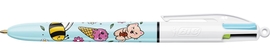 Bic 4-kleurenbalpen Kawai, doos van 12 stuks, assorti