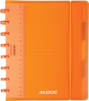 Adoc Colorlines schrift, ft A5, 144 bladzijden,commercieel geruit, geassorteerde kleuren