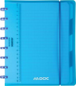 Adoc Colorlines schrift, ft A5, 144 bladzijden,commercieel geruit, geassorteerde kleuren