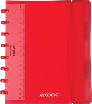 Adoc Colorlines schrift, ft A5, 144 bladzijden,commercieel geruit, geassorteerde kleuren