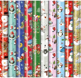 Papier cadeau, 70 cm x 2 m, No&euml;l, Pr&auml;senta enfant