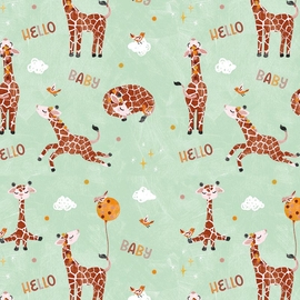 Papier cadeau, 70 cm x 2 m, b&eacute;b&eacute;, 3 motifs