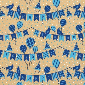 Papier cadeau, 70 cm x 1,5 m, Eco Fun, flocage de mousse