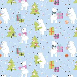 Papier cadeau, 70 cm x 2 m, No&euml;l, Bambini