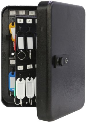 Sleutelkast met combinatieslot, voor 48 sleutels, zwart