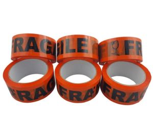 Verpakkingstape fragile breekbaar, ft 50 mm x 66 m, oranje