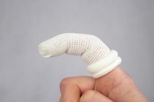 Fixfirst vingerbobs, textiel, wit, pak van 5 stuks