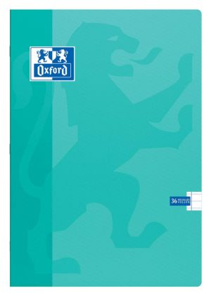 Oxford School cahier, ft A4, 72 pages (36 feuilles), avec marge, lign&eacute;, couleurs assorties