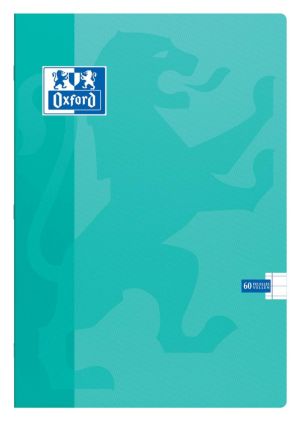 Oxford School cahier, ft A4, 120 pages (60 feuilles), avec marge, lign&eacute;, couleurs assorties