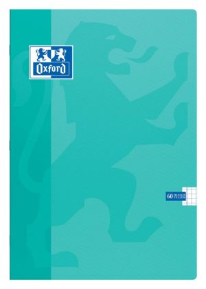 Oxford School cahier, ft A4, 120 pages (60 feuilles), quadrill&eacute; 5 mm, couleurs assorties