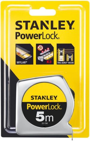 Stanley rolmeter Powerlock 5 m x 19 mm