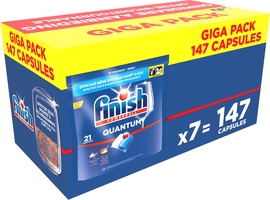 Finish Quantum Regular vaatwastabletten giga pack, pak van 147 capsules