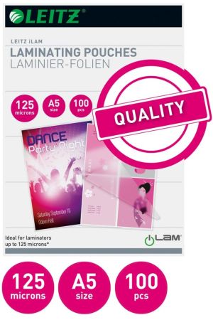 Leitz Eva lamineerhoes ft A5, 250 micron (2 x 125 micron), pak van 100 stuks