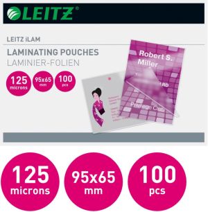 Leitz Eva lamineerhoes ft 65 x 95 mm, 250 micron (2 x 125 micron), pak van 100 stuks