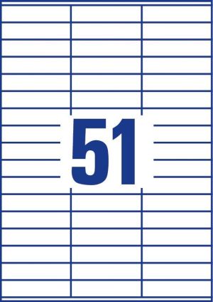 Avery Zweckform 3420, &eacute;tiquettes universelles, Ultragrip, blanc, 100 feuilles, 70 x 16,9 mm