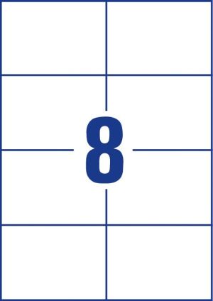 Avery Zweckform 3427, &eacute;tiquettes universelles, Ultragrip, blanc, 200 feuilles, 105 x 74 mm