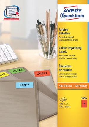 Zweckform Etiket 105x148mm rood, doos