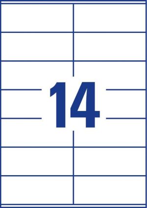 Avery Zweckform 3477, &eacute;tiquettes universelles, Ultragrip, blanc, 100 feuilles, 105 x 41 mm