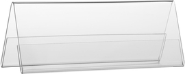 Europel porte-nom chevalet de table ft 55 x 150 mm, paquet de 10 pi&egrave;ces