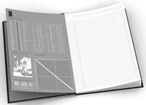 Oxford Office Essentials cahier, couverture rigide, 192 pages, lign&eacute;, ft A4, original blue