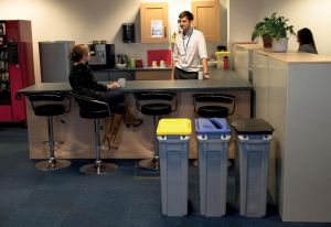 Rubbermaid afvalcontainer Slim Jim, 87 liter, grijs