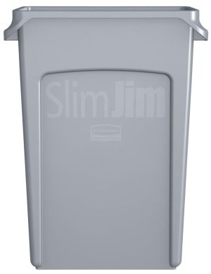 Rubbermaid afvalcontainer Slim Jim, 87 liter, grijs