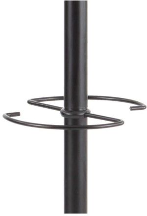 Kapstok met parapluhouder, 5 haken, zwart