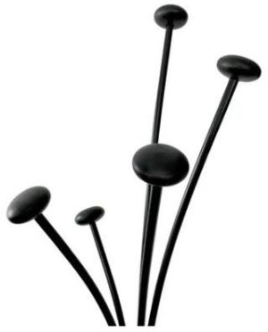 Kapstok met parapluhouder, 5 haken, zwart