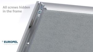 Europel clicklijst, lijst 25mm A4, zilverkleurig posterframe