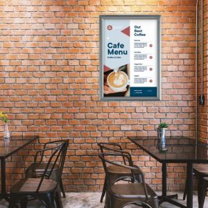 Europel clicklijst, lijst 25mm A4, zilverkleurig posterframe