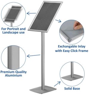 Europel info vloerstandaard voor ft A3, grijs