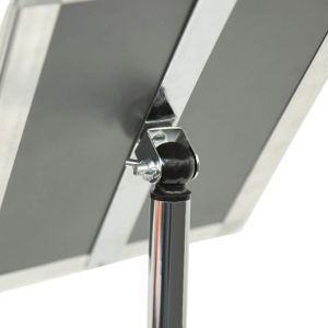 Europel info vloerstandaard Economy, lijst 25 mm, A3, zilver