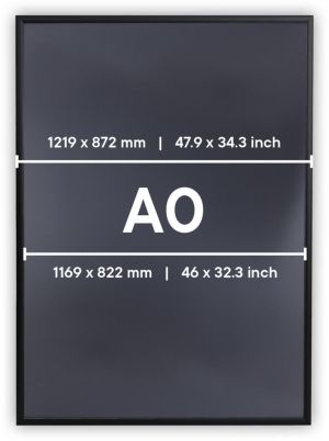 Europel Clicklijst Economy, lijst 25 mm, ft A0, zwart