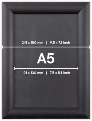 Europel Clicklijst Economy, lijst 25 mm, ft A5, zwart