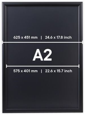 Europel Clicklijst Economy, lijst 25 mm, ft A2, zwart