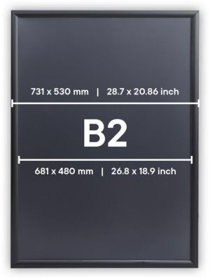 Europel Clicklijst Economy, lijst 25 mm, ft B2, zwart