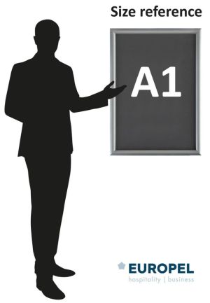 Europel clicklijst Economy, lijst 25 mm, ft A1, zilver