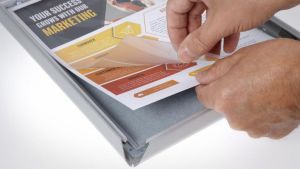 Europel clicklijst Economy, lijst 25 mm, ft A4, zilver