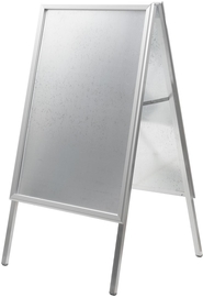 Europel chevalet porte-affiches clipsable Economy, liste 32 mm, ft A1, argent